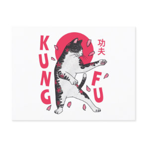 Kung Fu Cat Postcard