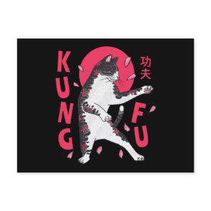 Kung Fu Cat Postcard