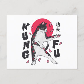 Kung Fu Cat Postcard