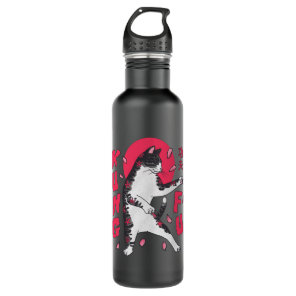 Kung Fu Cat Stainless Steel Water Bottle
