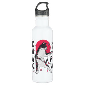 Kung Fu Cat Stainless Steel Water Bottle