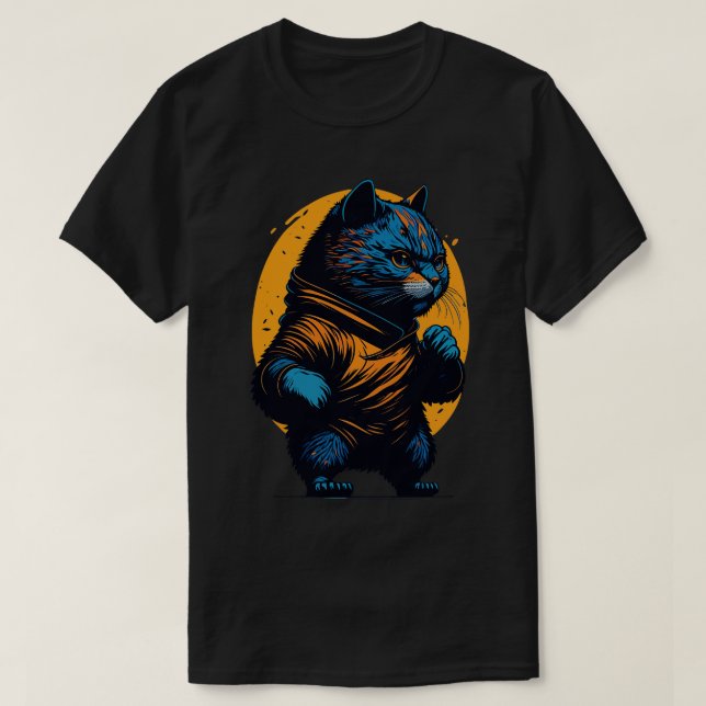 Kung Fu Cat T-Shirt (Design Front)