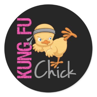 Kung Fu Chick Classic Round Sticker