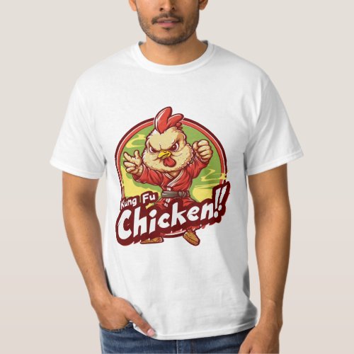  Kung Fu Chicken Kung Fu Pose T_Shirt