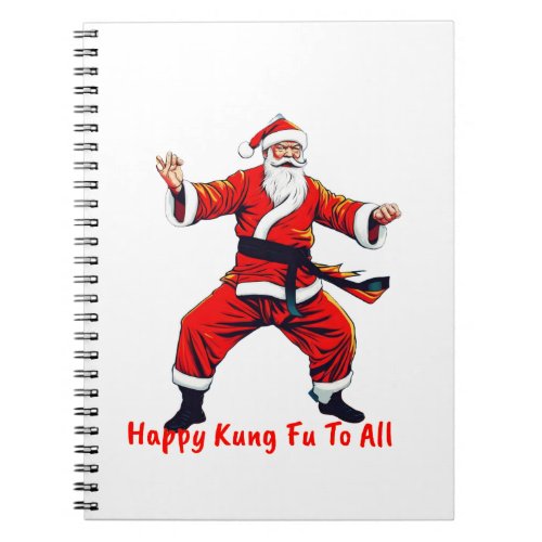 Kung Fu Fighting Santa Notebook