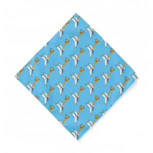 Kung Fu giraffe cartoon illustration  Bandana