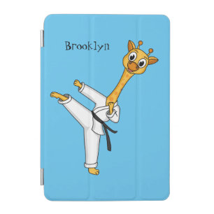 Kung Fu giraffe cartoon illustration iPad Mini Cover