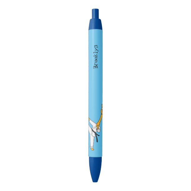 Kung Fu giraffe cartoon illustration  Pen (Front Vertical)
