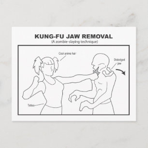 Kung-Fu Jaw Removal Postcard