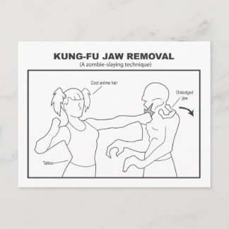 Kung-Fu Jaw Removal Postcard