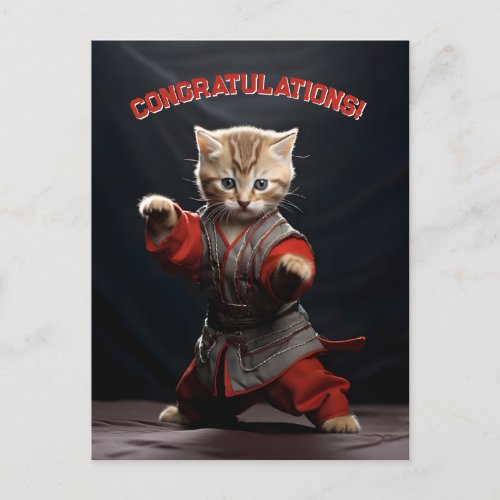 Kung fu Kitten Postcard