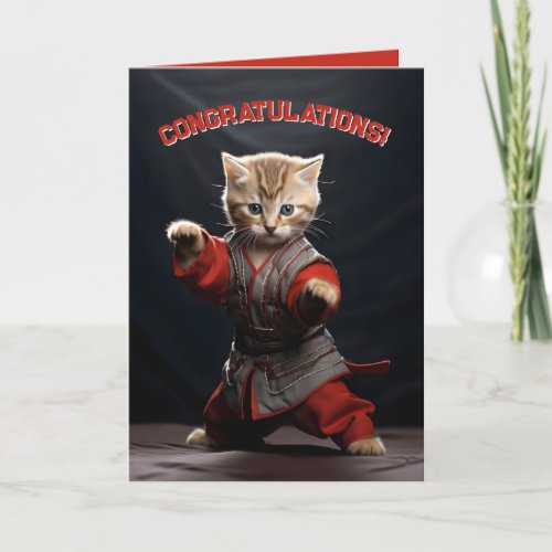 Kung fu Kitten Thank You Card
