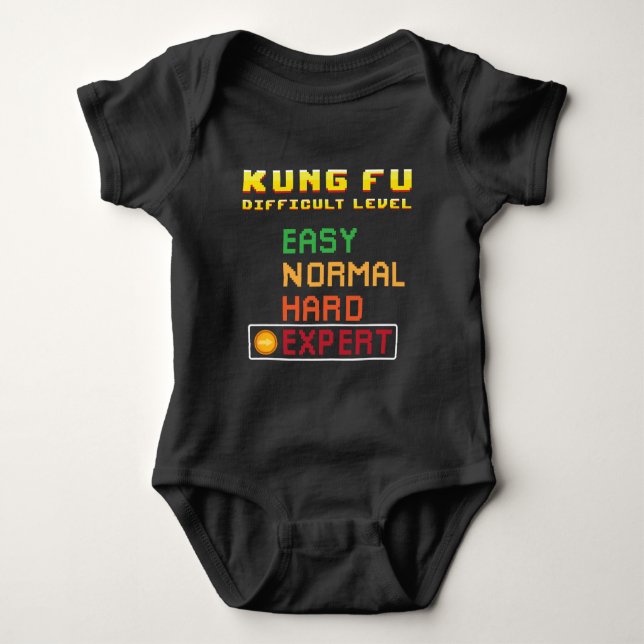 Kung Fu Martial Arts Coach Console Expert Baby Bodysuit (Front)