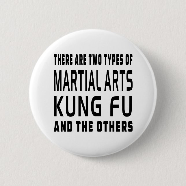 Kung Fu Martial Arts Designs Button (Front)