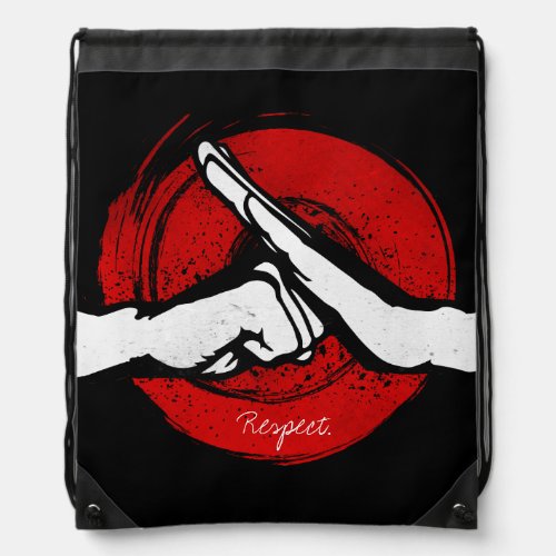 Kung Fu _ Martial Arts salute Drawstring Bag