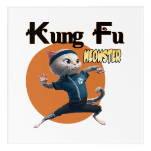 Kung Fu Meowster Acrylic Print