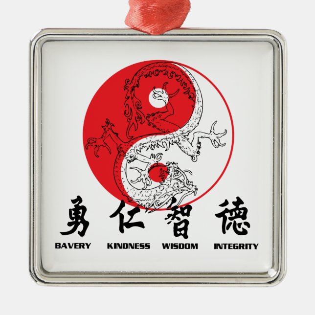 Kung Fu Metal Ornament (Front)