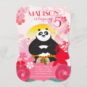 Panda Birthday Invitations Zazzle