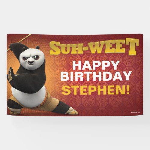 Kung Fu Panda  Po Warrior Birthday Banner