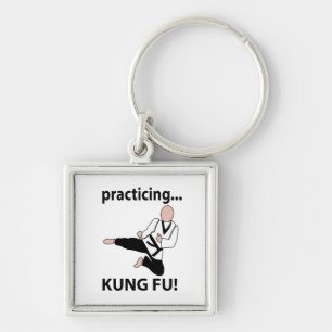Kung Fu Practicing Kung Fu Keychain