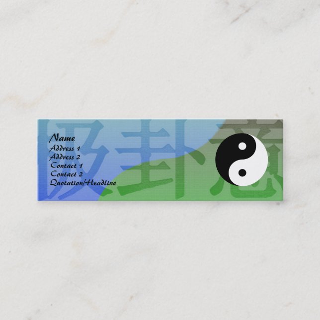 Kung Fu Profile Card (Front)