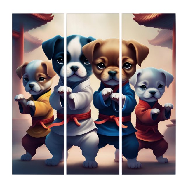 Kung Fu Puppies Team Elite Wall Art (Front)