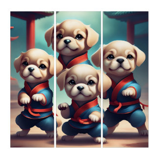 Kung Fu Puppies Team World-Class Wall Art