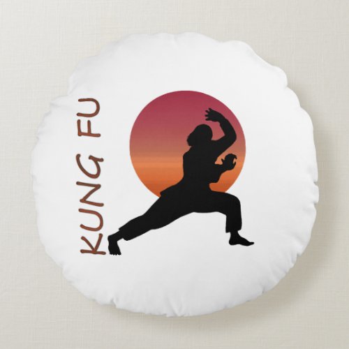 Kung fu round pillow