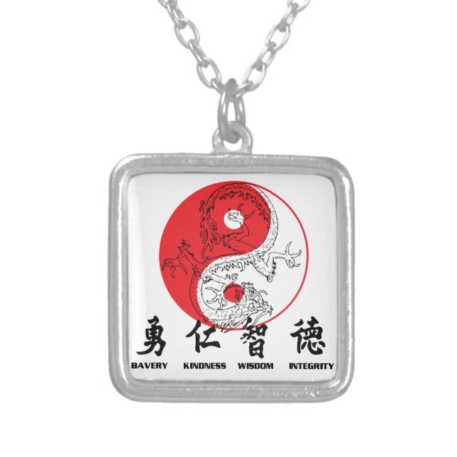 Kung Fu Silver Plated Necklace (Front)