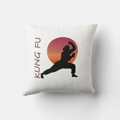 Kung fu throw pillow