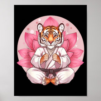 Kung Fu Tiger Martial Arts Kickboxing Taekwondo Poster
