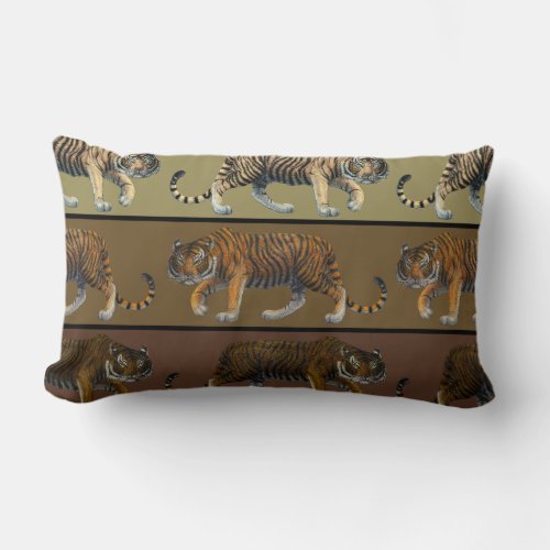 Kung Fu Tiger Pattern Lumbar Pillow