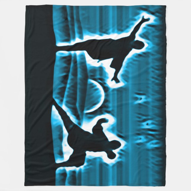 Kung Fu Warrior Spirits Fleece Blanket (Front)