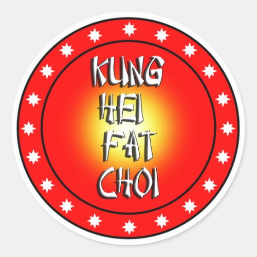 Kung Hei  Fat Choi Classic Round Sticker