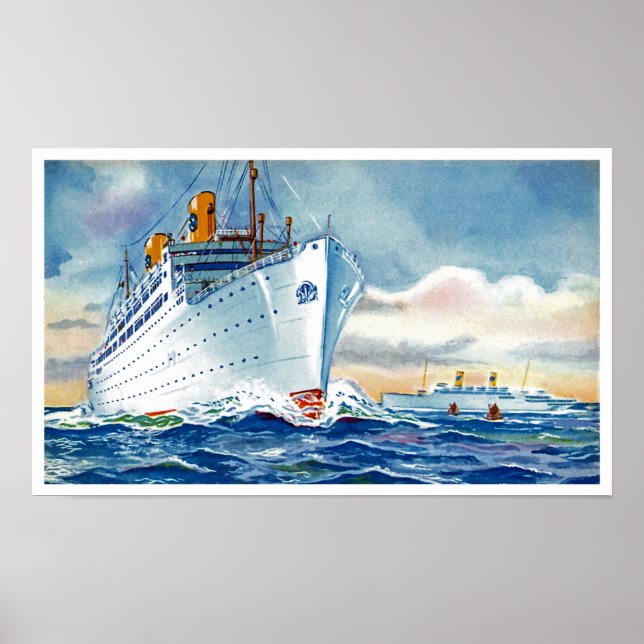 Kungsholm and Gripsholm at Sea Poster (Front)