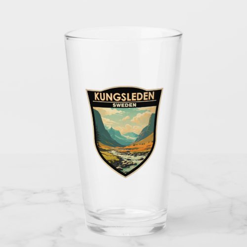 Kungsleden Sweden Travel Art Vintage Glass