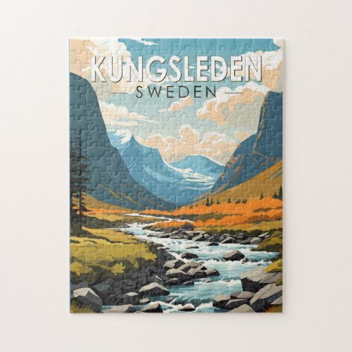 Kungsleden Sweden Travel Art Vintage Jigsaw Puzzle