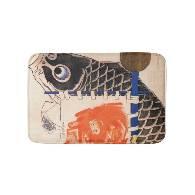Kuniyoshi banner for Boys Festival Bathroom Mat (Front)