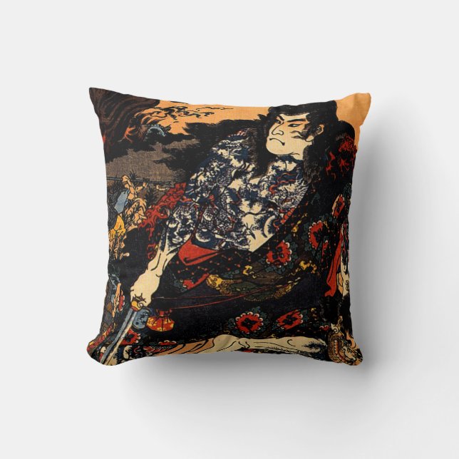 Kuniyoshi Japan Kyumonryu shinsh Throw Pillow (Front)