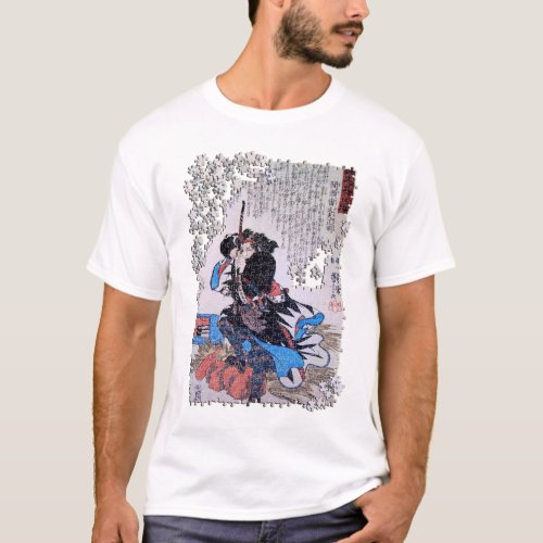 Kuniyoshi ronin puzzle Mase Chudayu Masaaki T_Shirt