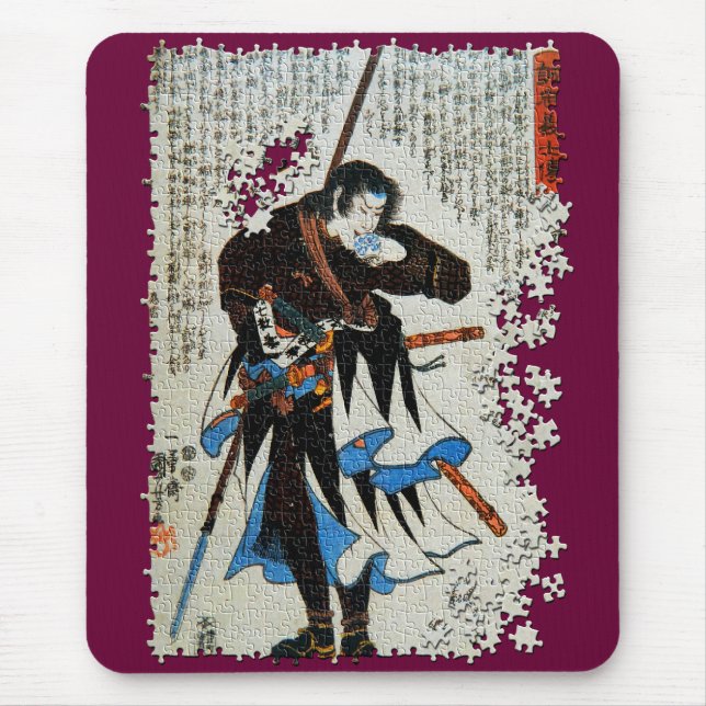 Kuniyoshi ronin puzzle Yato Yomoshichi Norikane Mouse Pad (Front)