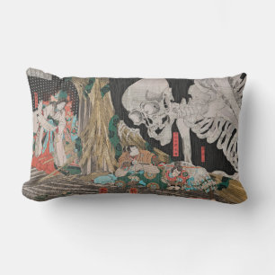 Kuniyoshi Skeleton Spectre Lumbar Pillow