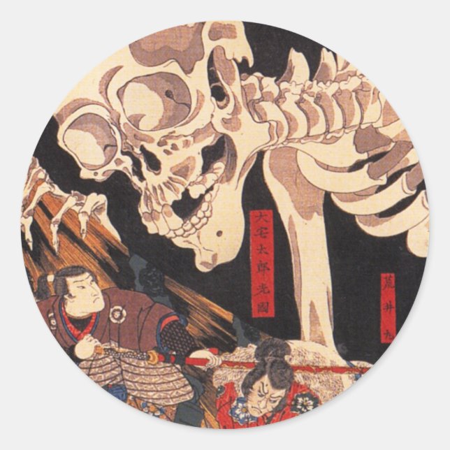 Kuniyoshi Skeleton Stickers (Front)