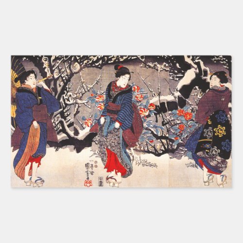 Kuniyoshi Three Women Stickers