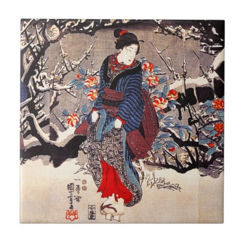 Kuniyoshi Three Women Tile