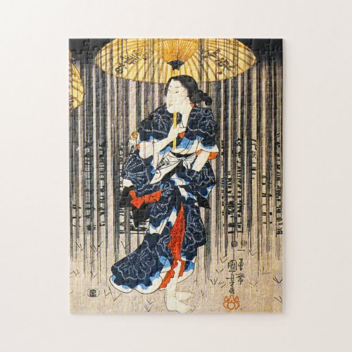 Kuniyoshi Three Women With Umbrellas Puzzle