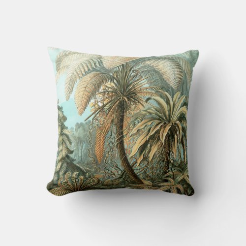 Kunstformen der Natur Filicinae _ Ernst Haeckel Throw Pillow