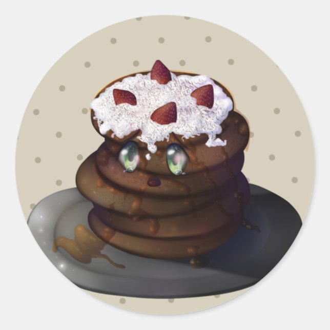Kura Pancake Classic Round Sticker (Front)