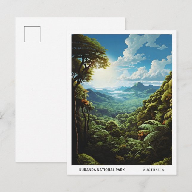 Kuranda National Park Australia Vintage Travel  Postcard (Front/Back)