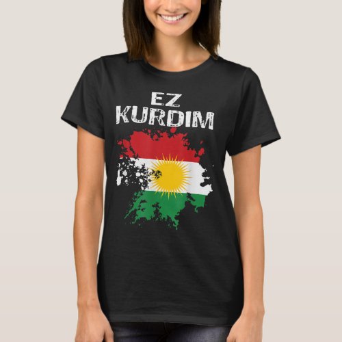 Kurden Kurdistan Newroz Kurdi Flag Her Biji Kurdis T_Shirt